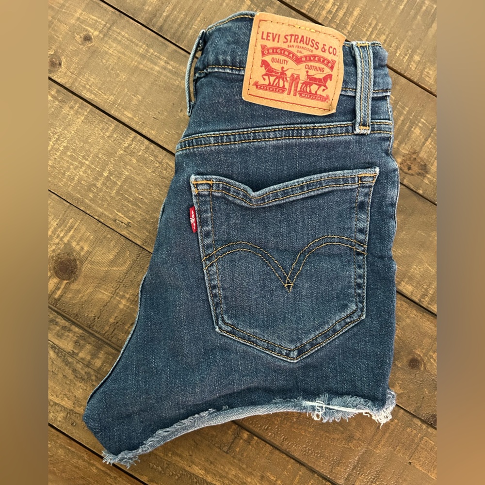 Levi's Indigo Blue Denim Cutoff Shorts